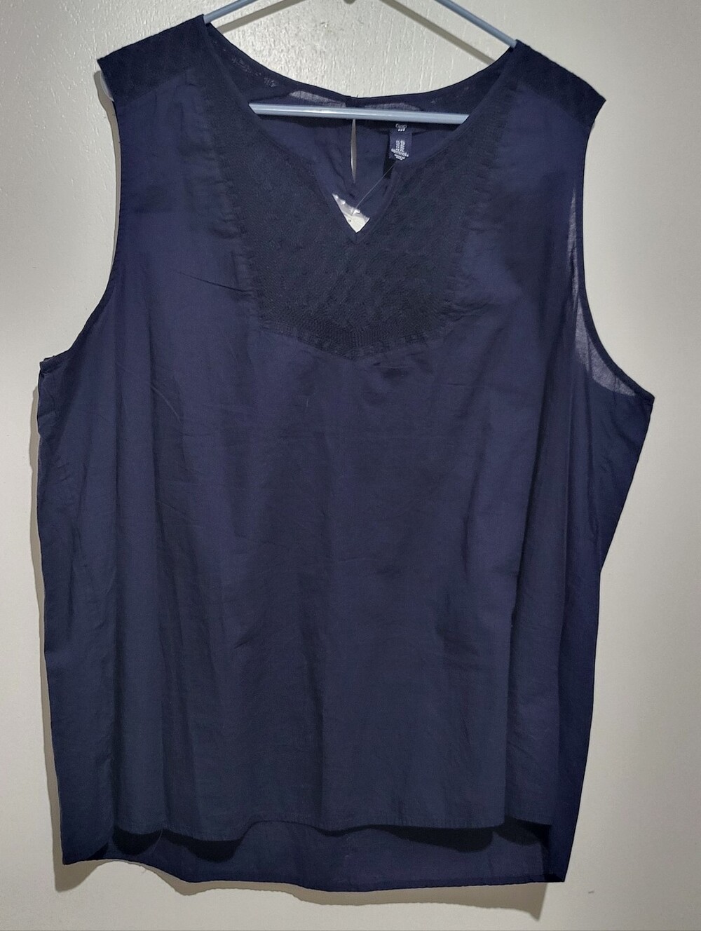 Sleeveless Navy Women's Top